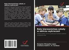 Portada del libro de Rola kierownictwa szkoły w obliczu wykroczeń