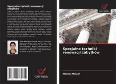 Copertina di Specjalne techniki renowacji zabytków