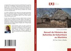 Couverture de Recueil de l'Histoire des Bahemba de Kabambare au Manièma