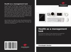 Couverture de Health as a management task