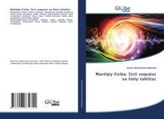 Capa do livro de Mantiqiy Fizika: Sirli vоqеalar va ilmiy tahlillar 