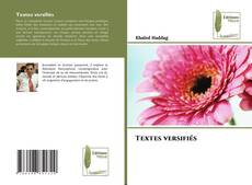 Textes versifiés kitap kapağı