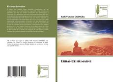 Copertina di Errance humaine