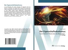 Buchcover von Der Eigenschaftsdualismus