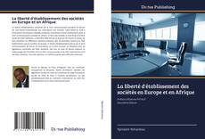 Buchcover von La liberté d'établissement des sociétés en Europe et en Afrique
