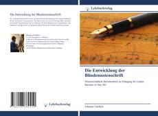 Buchcover von Die Entwicklung der Blindennotenschrift