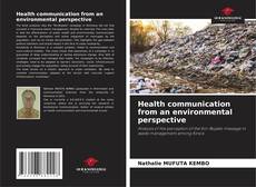 Portada del libro de Health communication from an environmental perspective