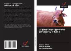 Capa do livro de Częstość występowania pryszczycy w Kenii 