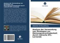 Обложка Analyse der Verwendung von Strategien zur Meinungsverschiedenheit durch irakische EFL-Lernende