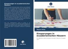 Buchcover von Einsparungen in ecuadorianischen Häusern