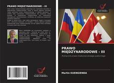Buchcover von PRAWO MIĘDZYNARODOWE - III