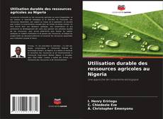 Buchcover von Utilisation durable des ressources agricoles au Nigeria
