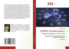 EUROPE, le temps presse ! kitap kapağı