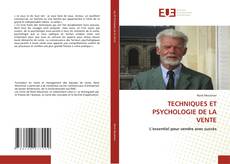 Copertina di TECHNIQUES ET PSYCHOLOGIE DE LA VENTE