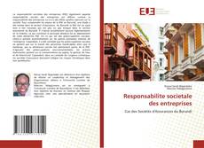 Copertina di Responsabilite societale des entreprises