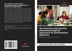 Capa do livro de An enactive and psycho-phenomenological approach to professional gestures 