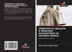 Buchcover von PRINCIPIO DI LEGALITÀ E PRINCIPIO ACCUSATORIO IN MATERIA PENALE