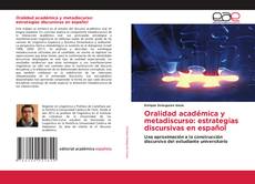 Portada del libro de Oralidad académica y metadiscurso: estrategias discursivas en español