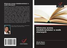 Capa do livro de Kliniczna ocena niedokrwistości u osób starszych 