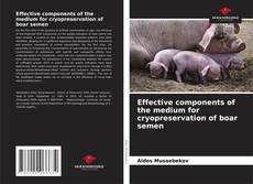 Effective components of the medium for cryopreservation of boar semen的封面