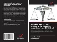 Copertina di Aspekty medyczno-prawne w intensywnej terapii w dobie COVID-19