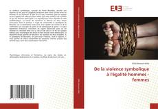 Capa do livro de De la violence symbolique à l'égalité hommes - femmes 
