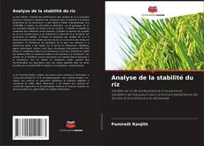 Capa do livro de Analyse de la stabilité du riz 