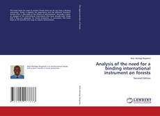 Capa do livro de Analysis of the need for a binding international instrument on forests 