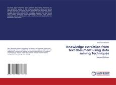 Copertina di Knowledge extraction from text document using data mining Techniques