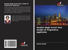 Copertina di Analisi degli errori Uno studio di linguistica applicata