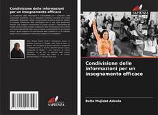 Couverture de Condivisione delle informazioni per un insegnamento efficace