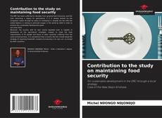 Обложка Contribution to the study on maintaining food security