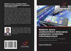 Portada del libro de Badanie oceny użytkowników dotyczącej wydajności systemów informatycznych