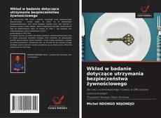 Buchcover von Wkład w badanie dotyczące utrzymania bezpieczeństwa żywnościowego