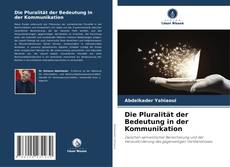 Обложка Die Pluralität der Bedeutung in der Kommunikation