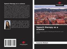 Couverture de Speech therapy as a science