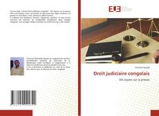 Bookcover of Droit judiciaire congolais