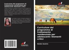 Buchcover von Curriculum del programma di trattamento residenziale per adolescenti: Elementi critici