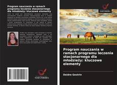 Copertina di Program nauczania w ramach programu leczenia stacjonarnego dla młodzieży: kluczowe elementy