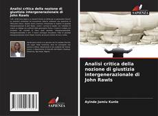 Copertina di Analisi critica della nozione di giustizia intergenerazionale di John Rawls