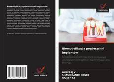 Portada del libro de Biomodyfikacja powierzchni implantów