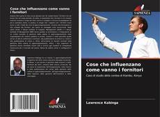 Copertina di Cose che influenzano come vanno i fornitori