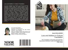Capa do livro de Loss and Addition in Cultural Translation 