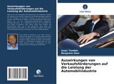 Copertina di Auswirkungen von Verkaufsförderungen auf die Leistung der Automobilindustrie