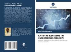 Kritische Rohstoffe im europäischen Kontext:的封面