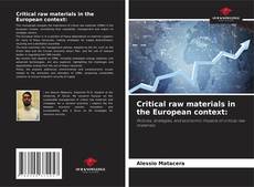 Buchcover von Critical raw materials in the European context: