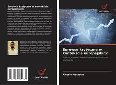 Bookcover of Surowce krytyczne w kontekście europejskim: