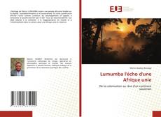 Lumumba l'écho d'une Afrique unie的封面