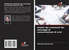 Portada del libro de Analisi dei contenuti dei messaggi di comunicazione di crisi