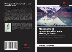 Buchcover von Management communication as a strategic lever